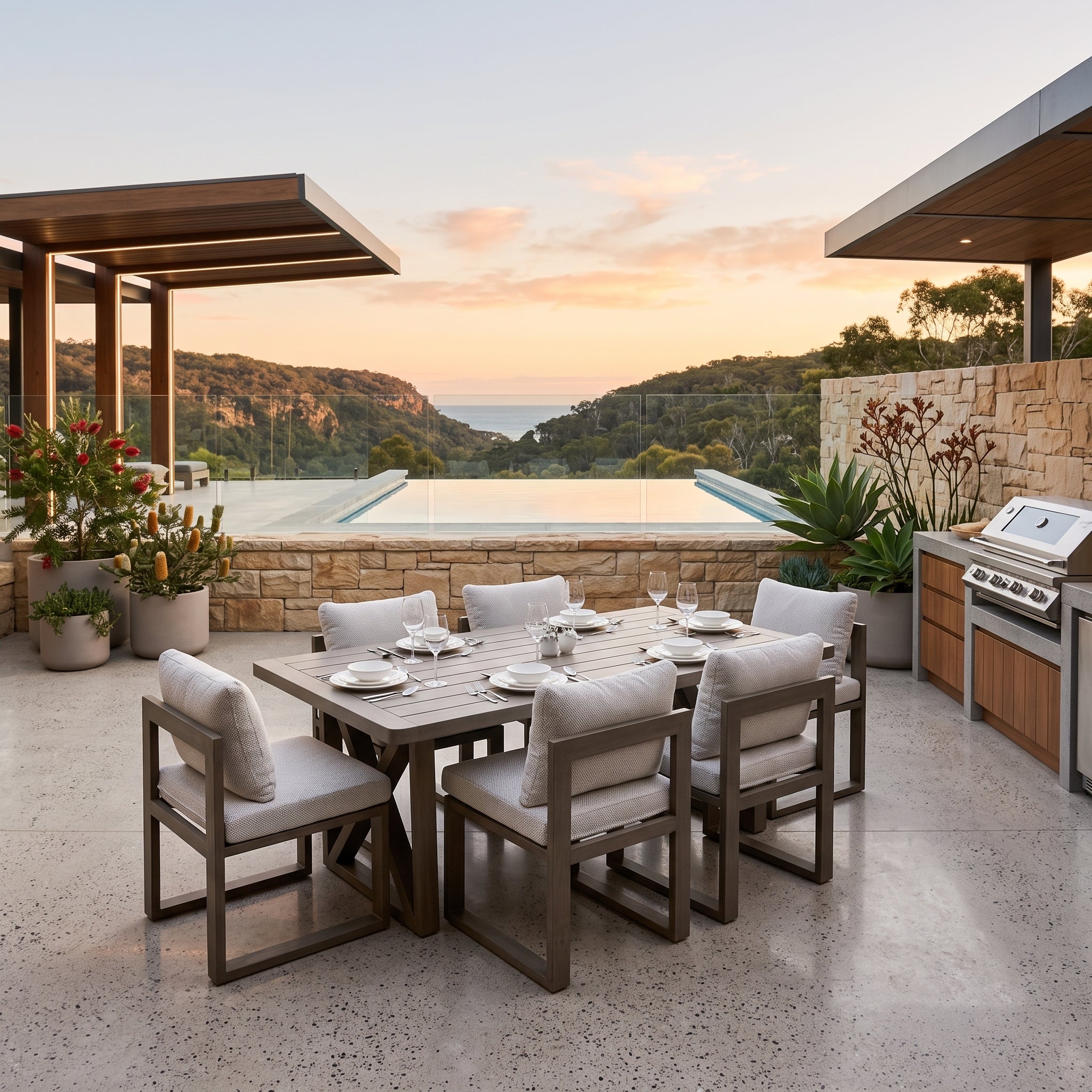 Trinidad 7 Piece Outdoor Dining Package