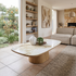 Olympus Oval Coffee Table With Ceramic Top