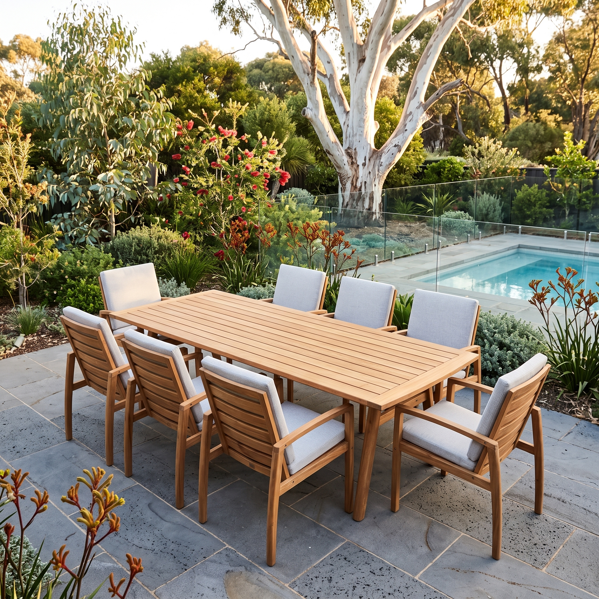 Sawyer 9 Piece Outdoor Dining Package
