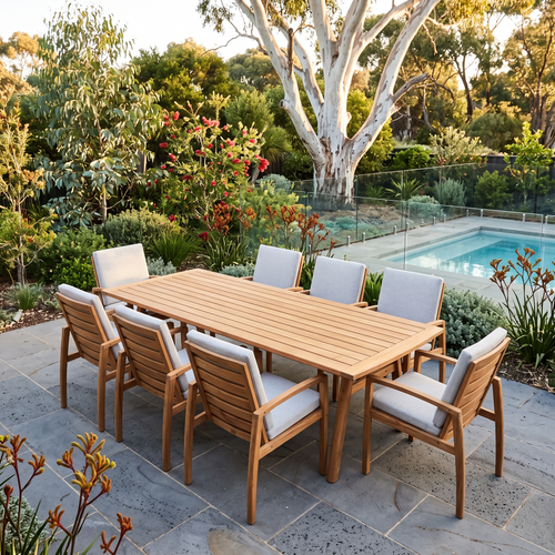 Sawyer 9 Piece Outdoor Dining Package
