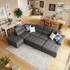 Bronte Right Chaise with sofabed in grey