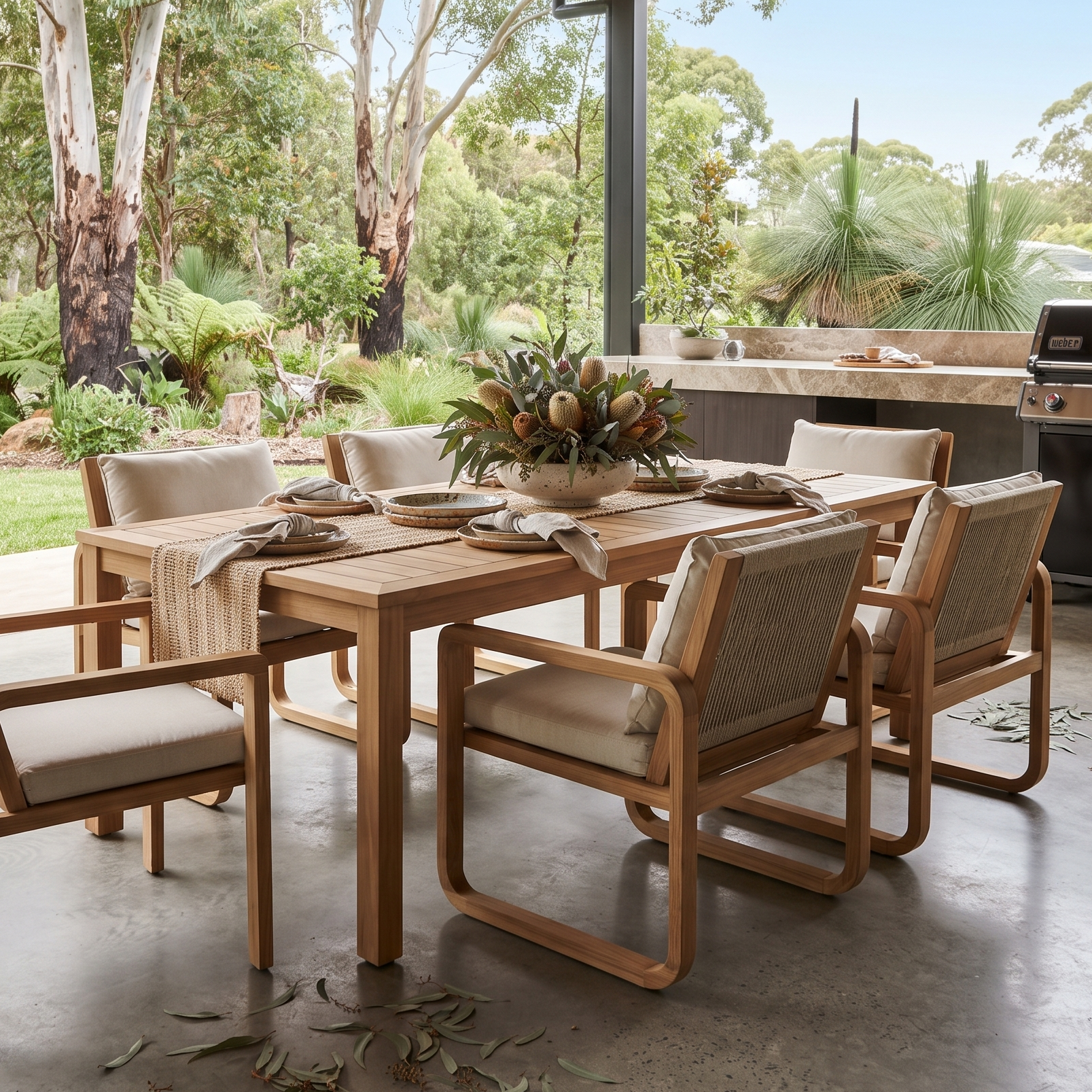 Lando 7 Piece Hardwood Outdoor Package
