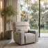 Rockville single recliner with dual electric recliners in grey leather