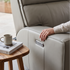 Rockville single recliner with dual electric recliners in grey leather