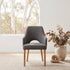 Clinton Dining Chair In Dark Grey With Oak Leg