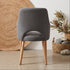Clinton Dining Chair In Dark Grey With Oak Leg