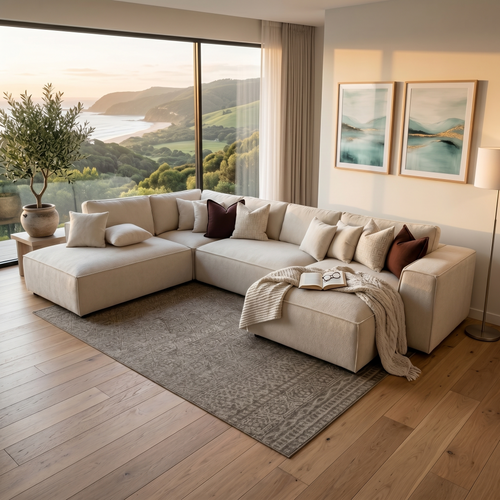 Ezra Corner Chaise In Natural