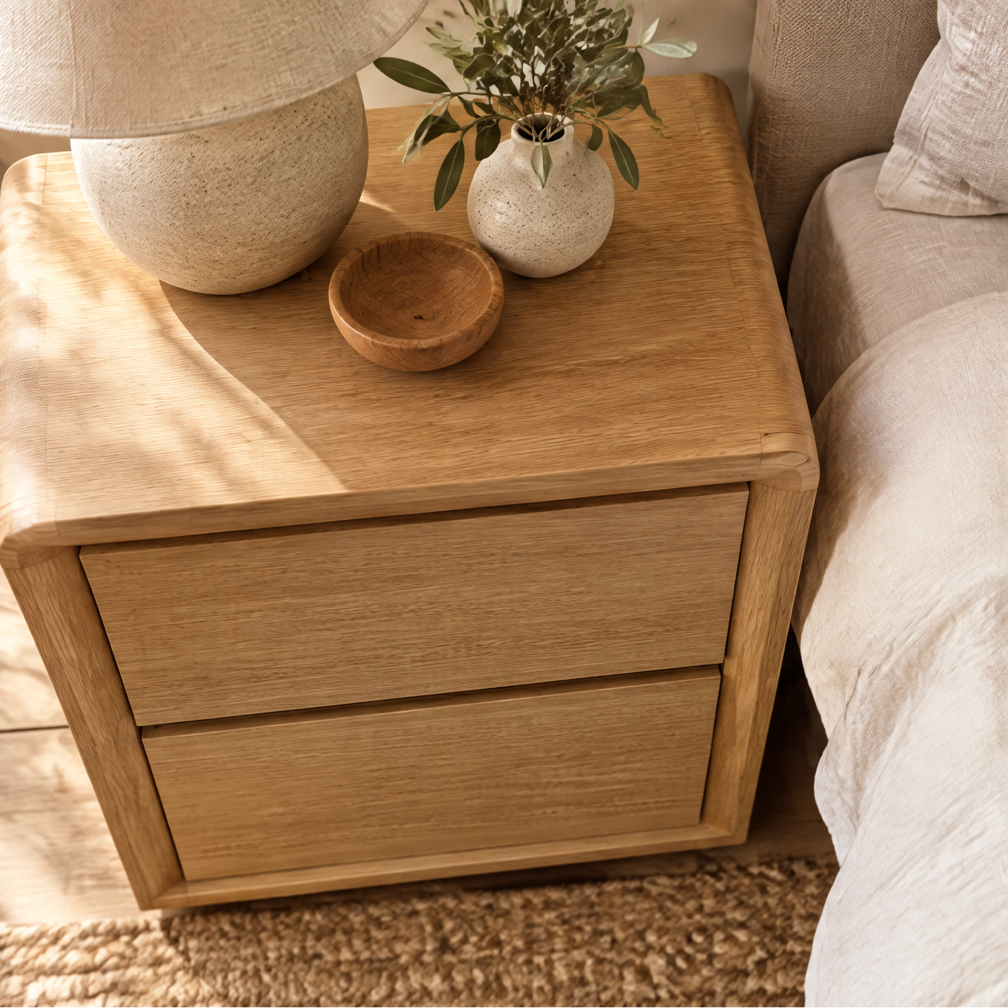 Cassandra Bedside Table In Tasmanian Oak