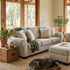 Remmy 3 Seater Sofa In Natural Grey