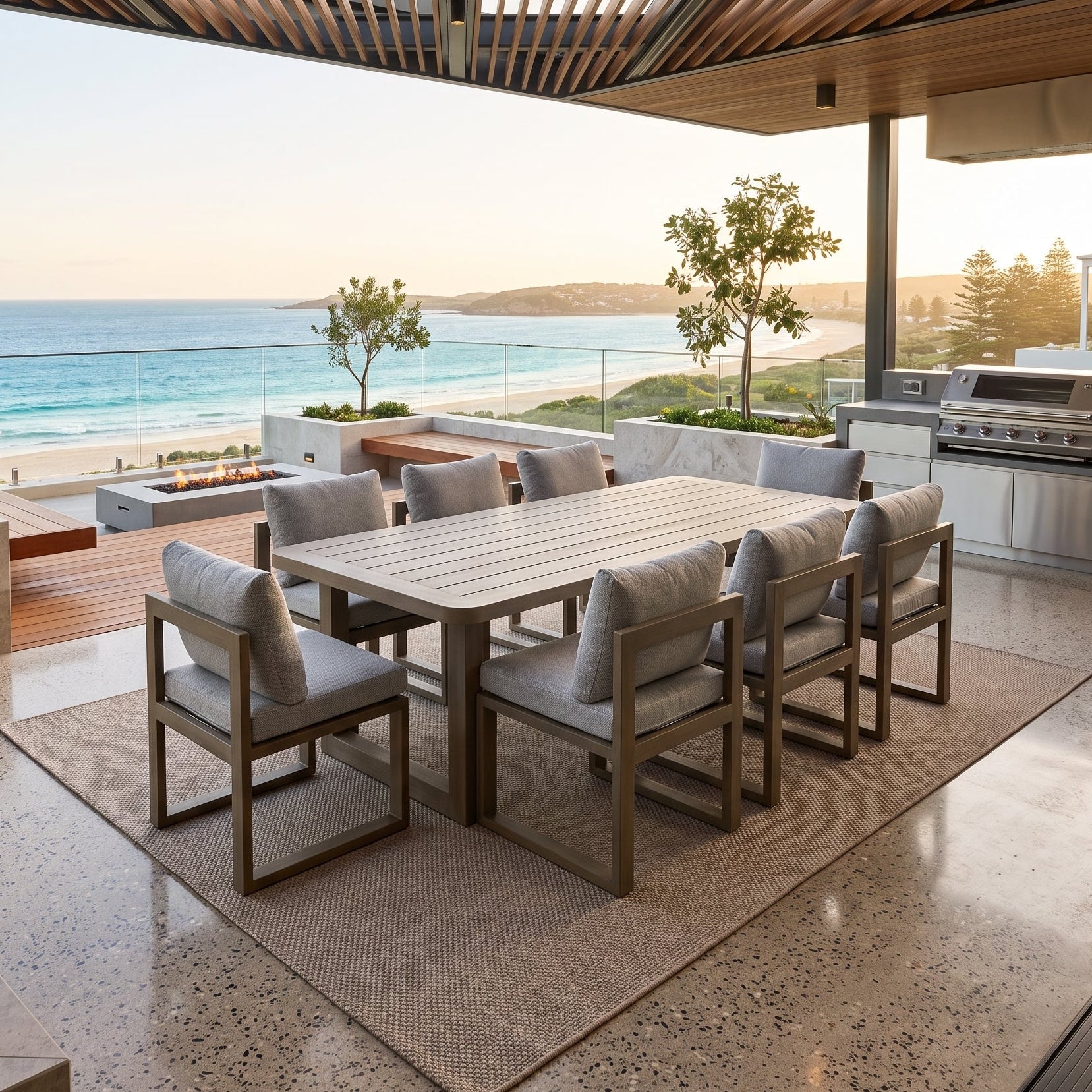 Trinidad 9 Piece Outdoor Dining Package