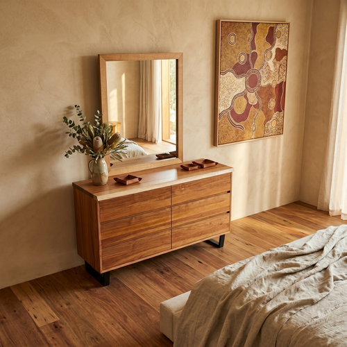 Highland Dressing Table With Mirror In Tasmanian Blackwood