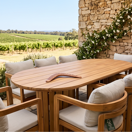 Volare 9 Piece Outdoor Dining Package