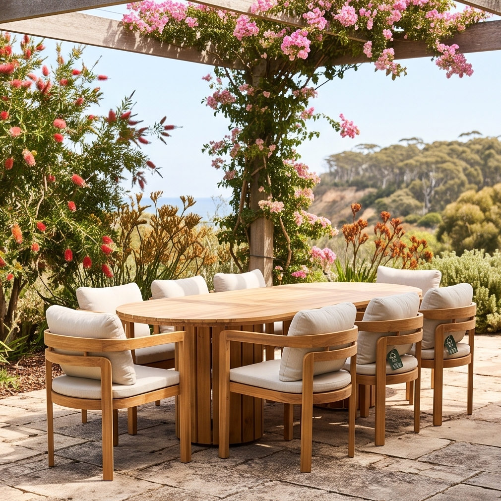 Volare 9 Piece Outdoor Dining Package