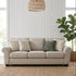 Remmy 3 Seater Sofa In Natural Grey
