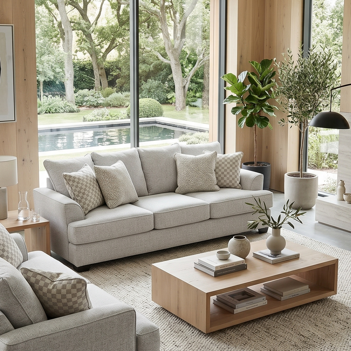 Pearce 3 Seater Sofa In Soft Grey