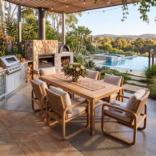 Lando 7 Piece Hardwood Outdoor Package