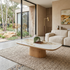 Olympus Oval Coffee Table With Ceramic Top
