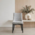 Milano Dining Chair In Grey With Black Leg
