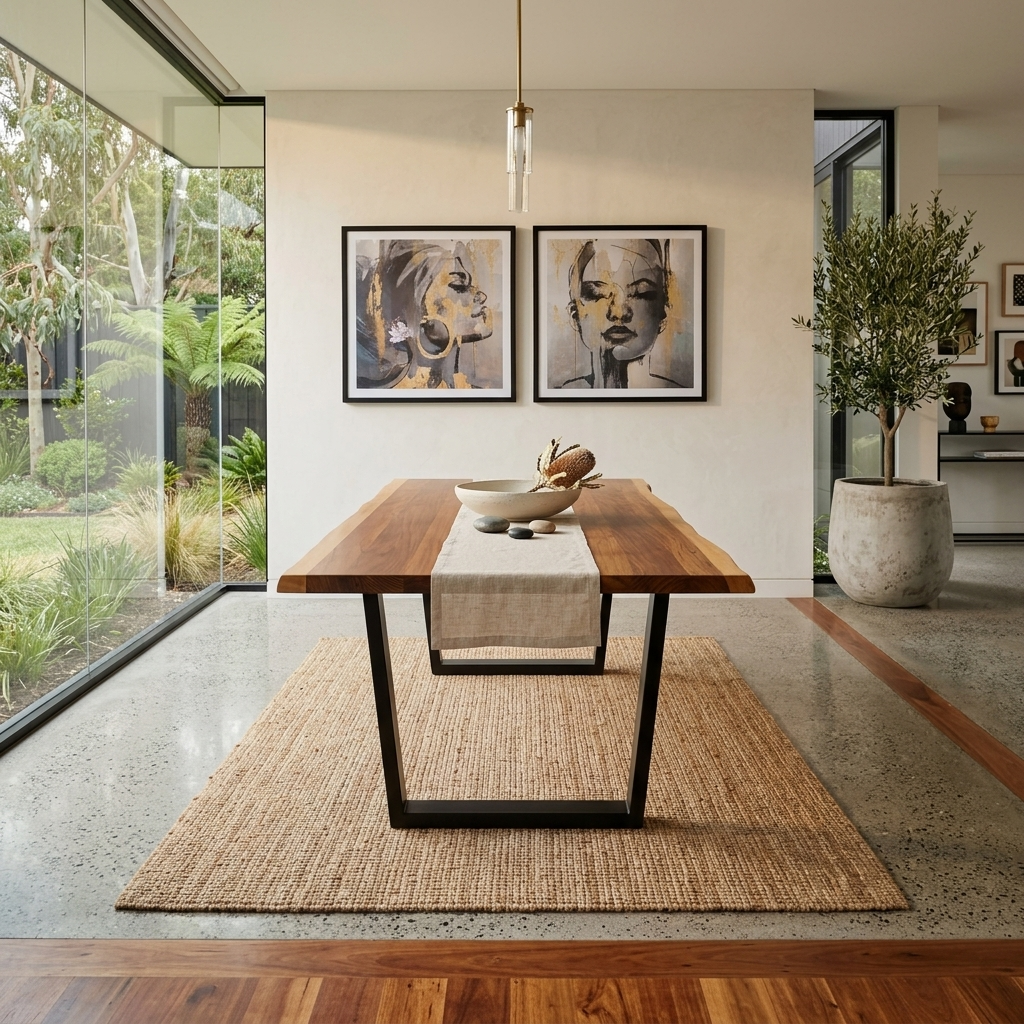 Highland 240cm Table In Blackwood Timber