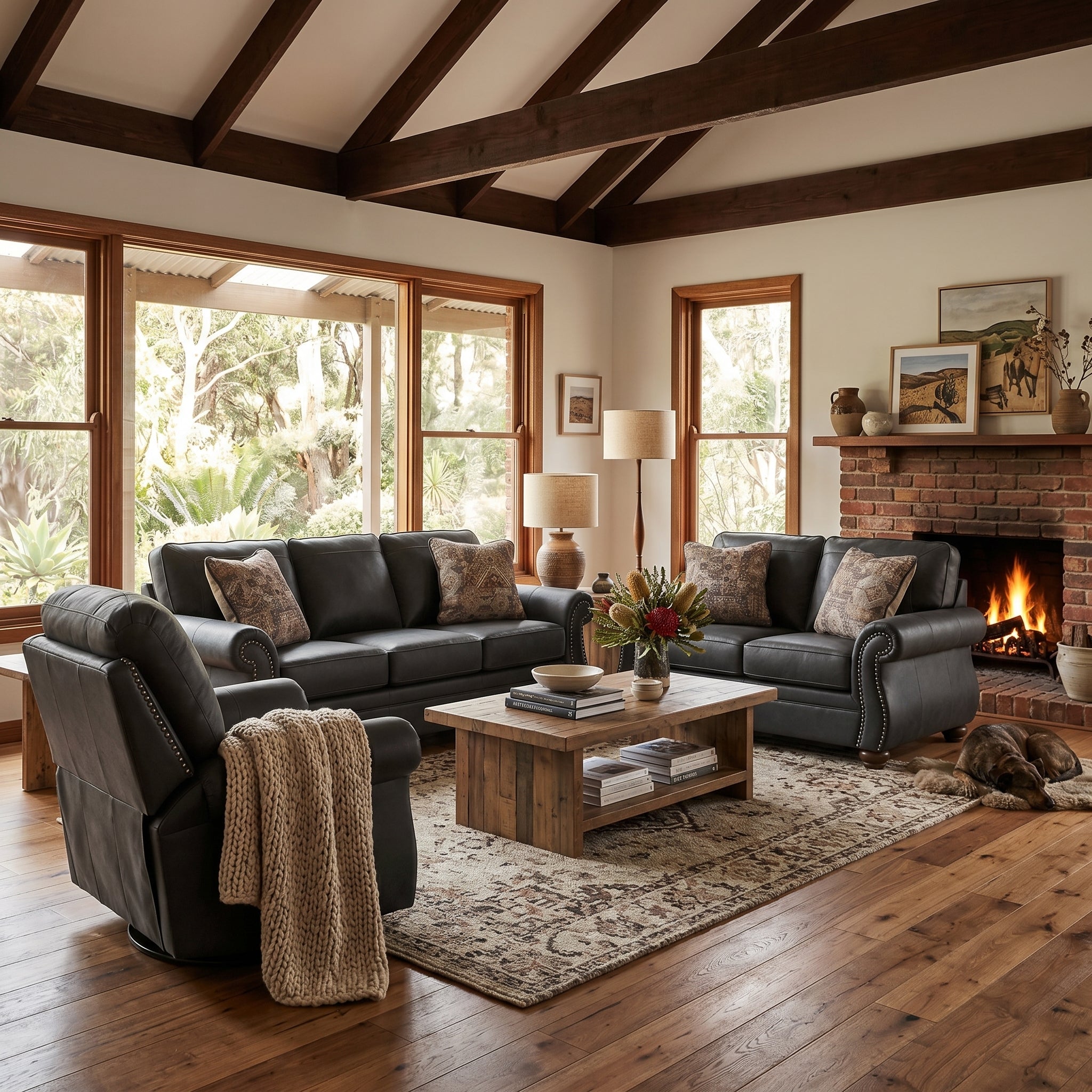 Sonoma 3+2+1 Sofa Package in Granite