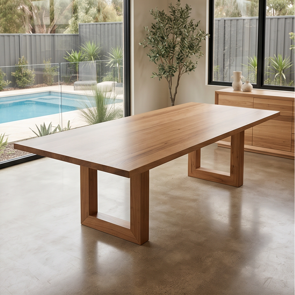 Sussex 270cm Long Table In Australian Bluckbutt Tinber