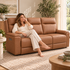 Nebraska 3 Seater Recliner in Vintage Walnut