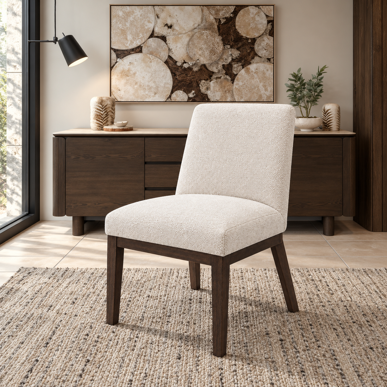 Ginko Dining Chair With Wild Bronn Leg