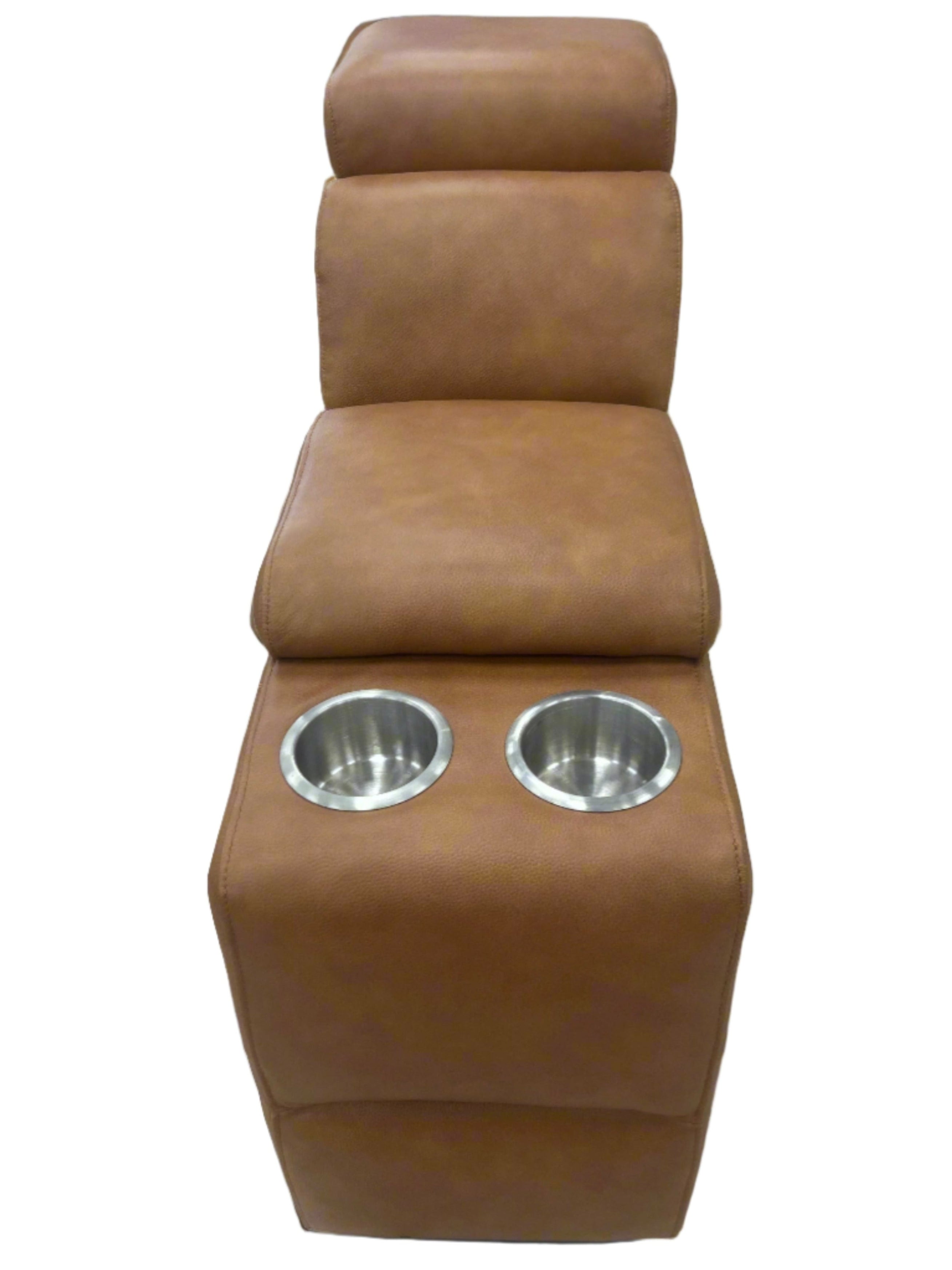 Monaco console in chestnut tan leather