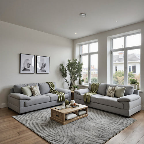 Antonio 3+2 Sofa Package In Nickel Grey