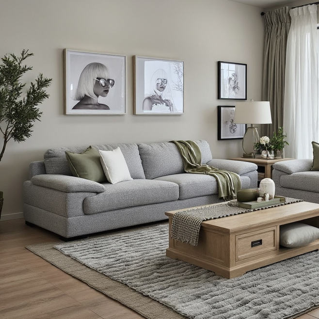 Antonio 3 Seater Sofa In Light Grey
