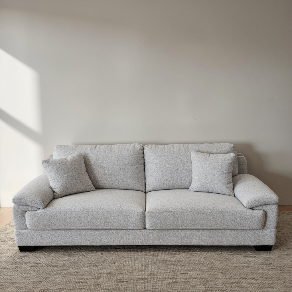 Antonio 3 Seater Sofa In Light Grey