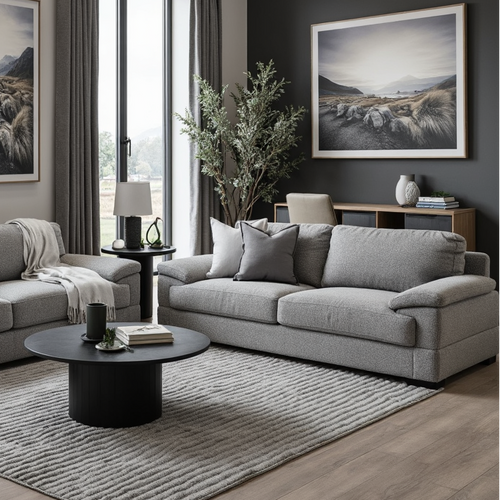 Antonio 2 Seater Sofa In Nickel Grey