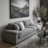 Antonio 3 Seater Sofa In Nickel Grey