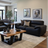 Phillipe 2 Seater In Black Leather