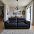 Phillipe 2 Seater In Black Leather