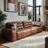 Hollywood 3 Seater With Electric Recliners In Tan