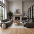 Hollywood 3 Piece Electric Recliner Package In Grey