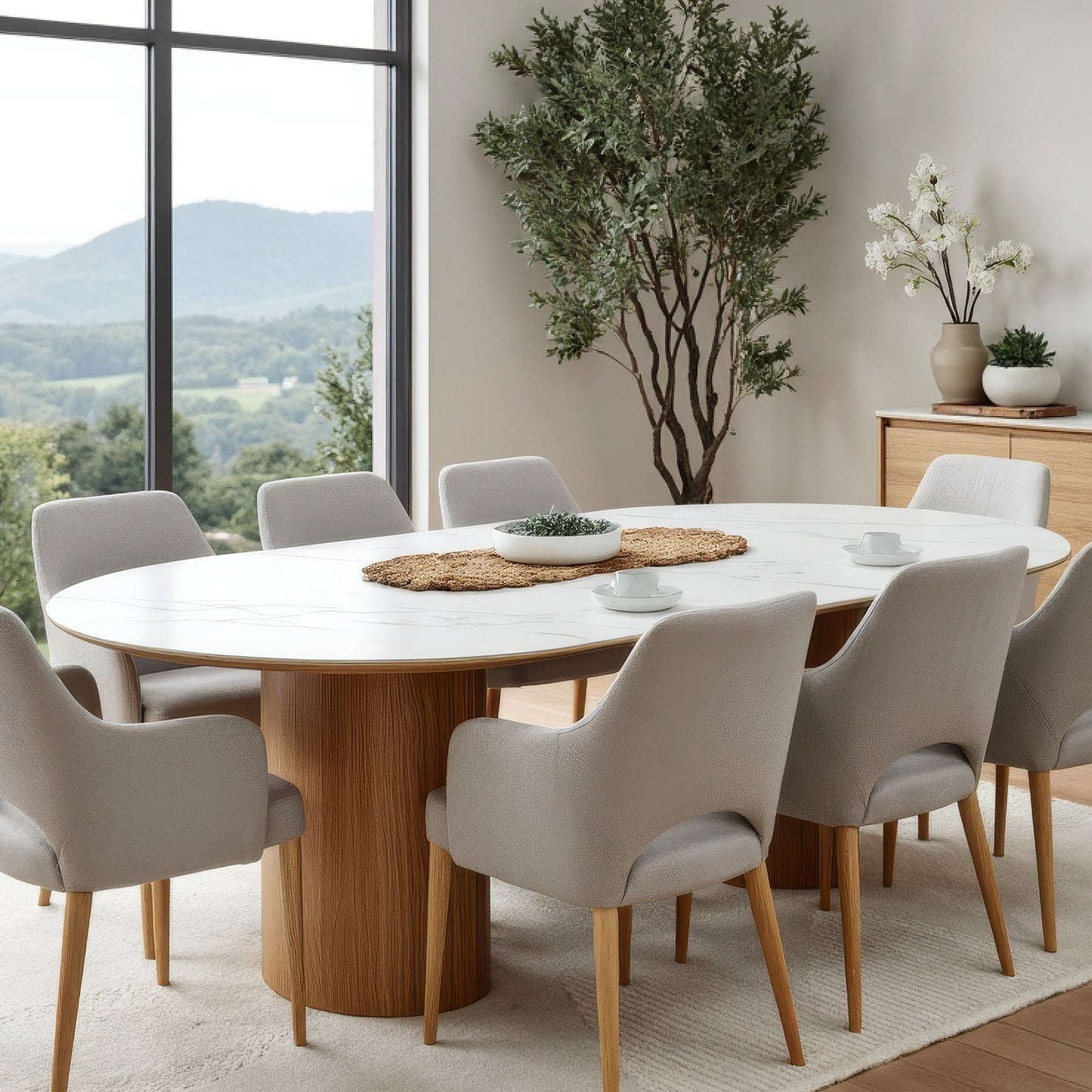 Stanford 210cm Dining Table With Ceramic Top