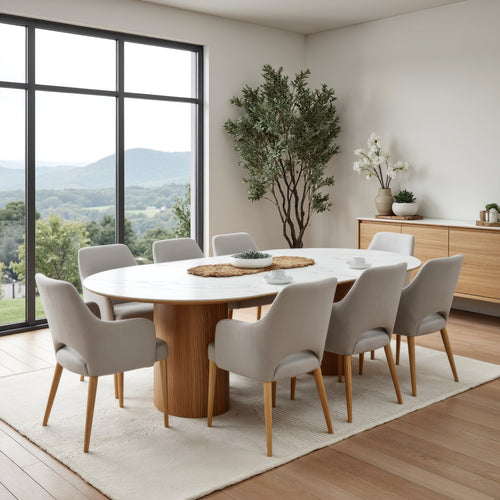 Stanford 9 Piece 210cm Long Table Dining Package