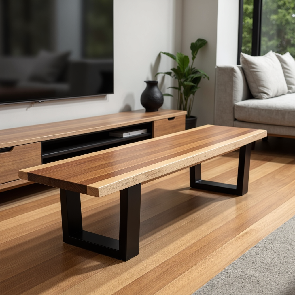 Highland 190cm Long Bench In Blackwood