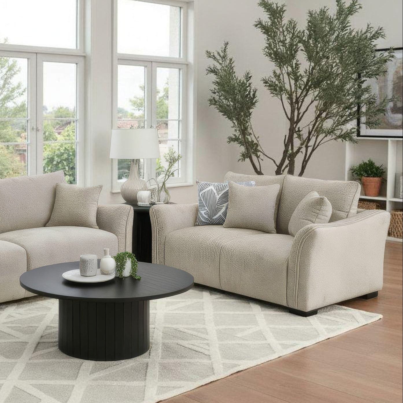 Regal 2 Seater Sofa In Natural Almond