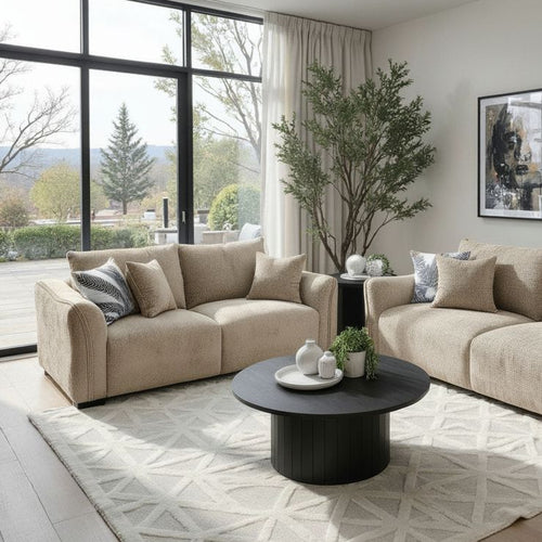 Regal 2 Seater Sofa In Natural Almond