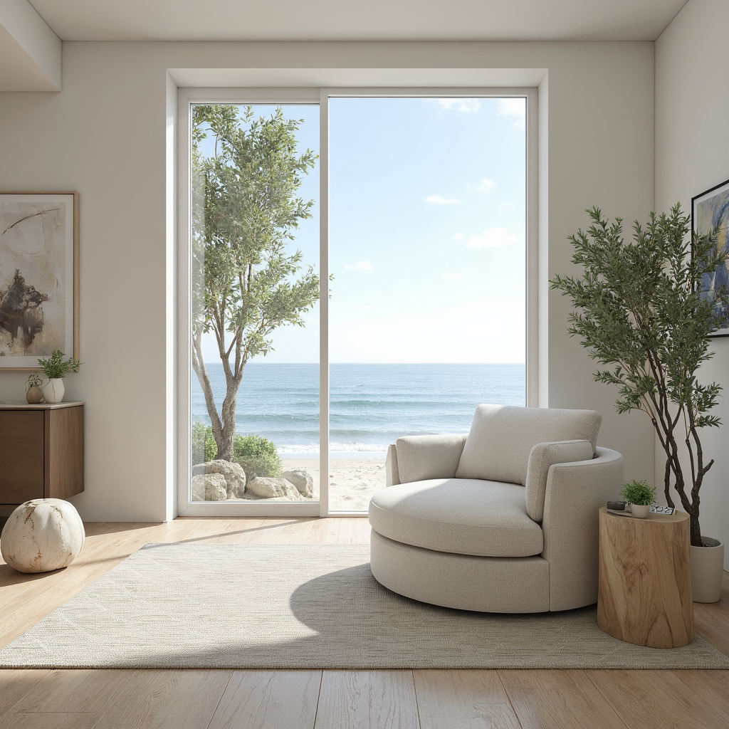 Oversized Cloud Soft Cuddle Chair In Natural Upholstery
