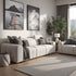 Calabria 4  Seater Dual Electric Recliners In Soft Grey