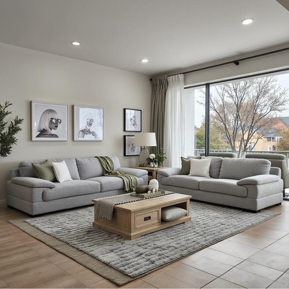 Antonio 3+2 Sofa Package In Light Grey