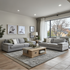 Antonio 3+2 Sofa Package In Light Grey