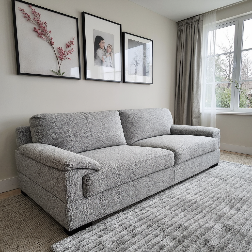 Antonio 3 Seater Sofa In Nickel Grey