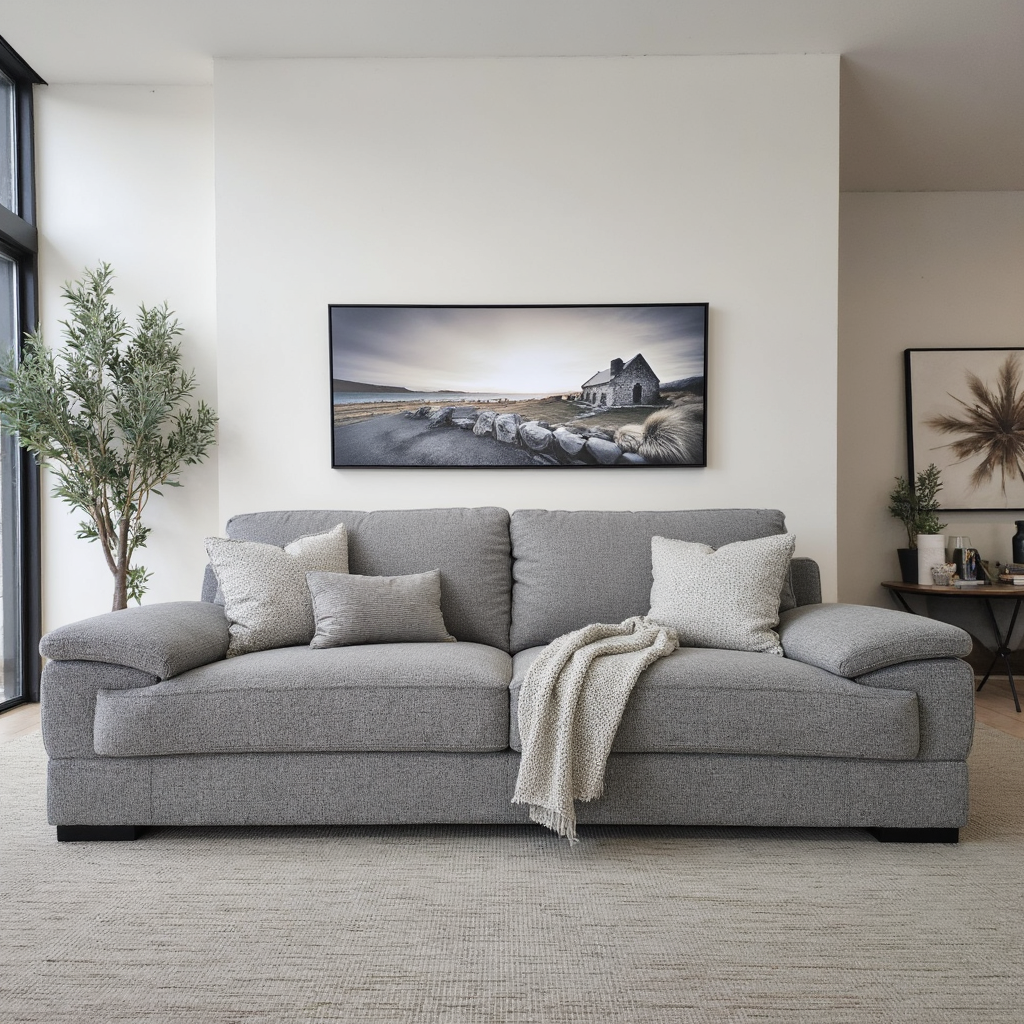 Antonio 3 Seater Sofa In Nickel Grey