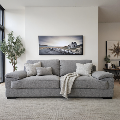 Antonio 3 Seater Sofa In Nickel Grey