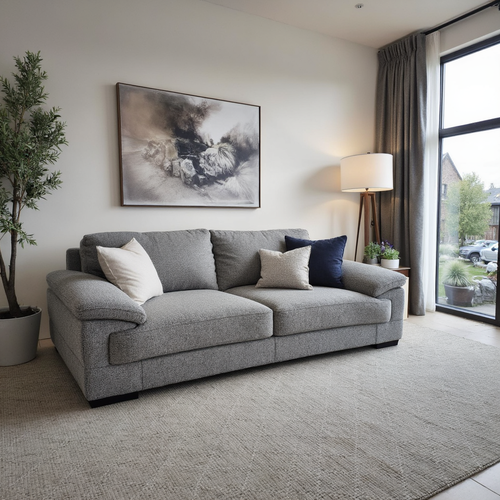 Antonio 2 Seater Sofa In Nickel Grey